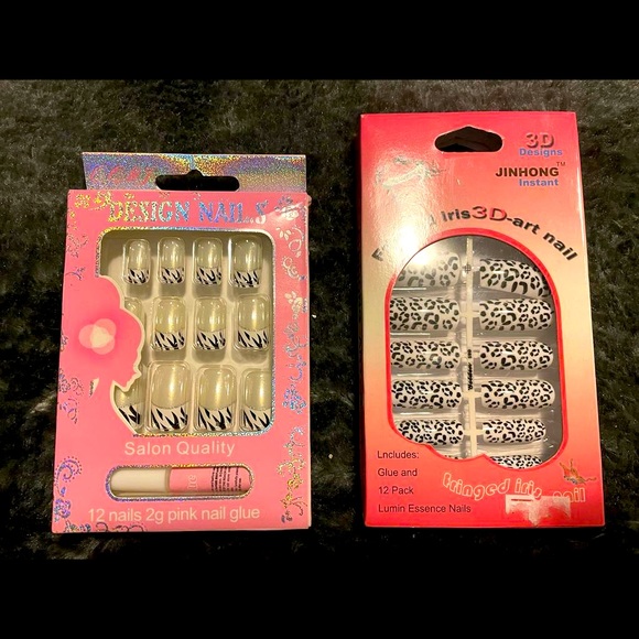 $9 for 1 pack or $15 for 2 packs Fake Nails Glue On - NEW Imported - Picture 1 of 1